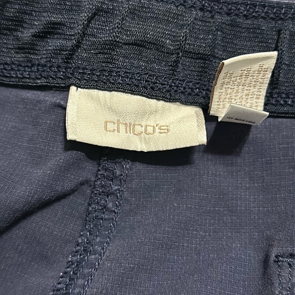 Chico’s Cotton and Spandex Casual Navy Pants Size 2 (Large-12) with Four Pockets - Picture 14 of 17